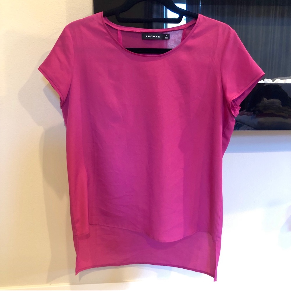 TROUVE Women's Magenta Shirt Size Small EUC
